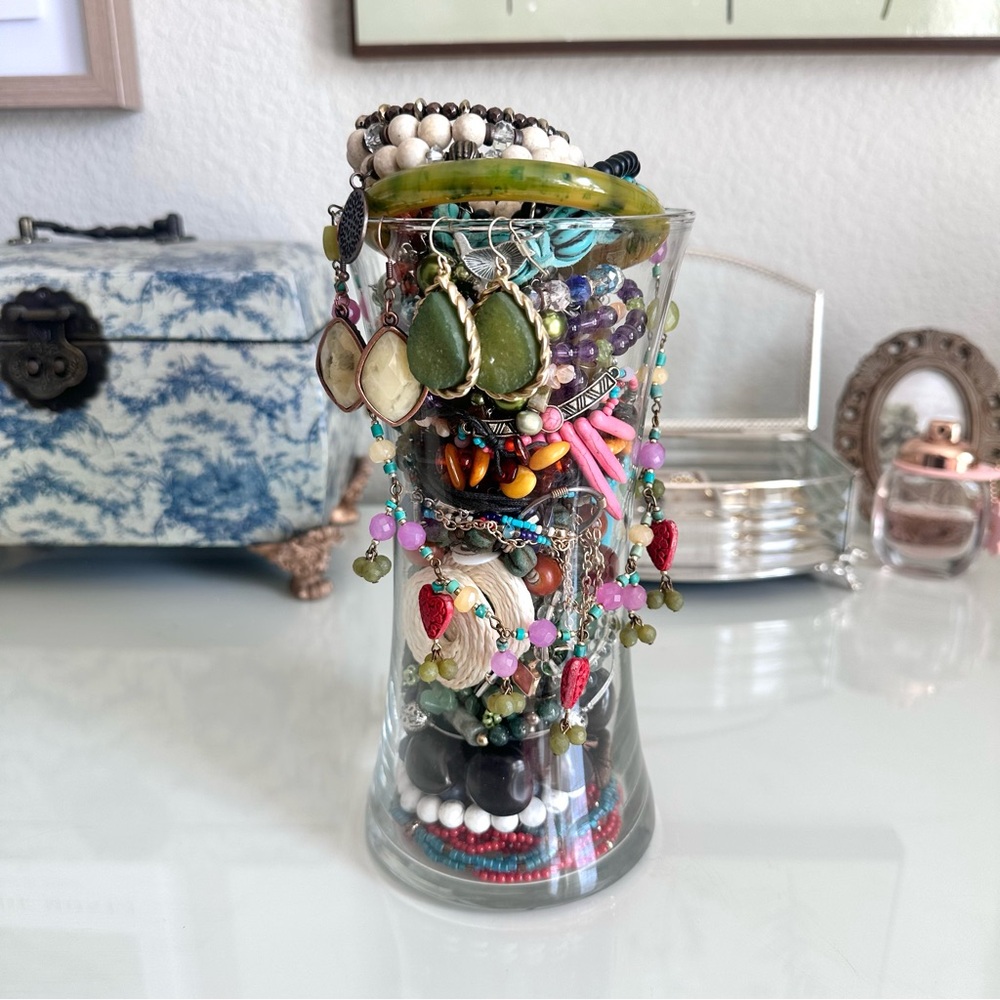 Colorful Beaded Mystery Jewelry Jar - Picture 5 of 7